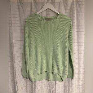 Banana Republic 100% Cotton Mint Knit Women's Crewneck Sweater Size Small